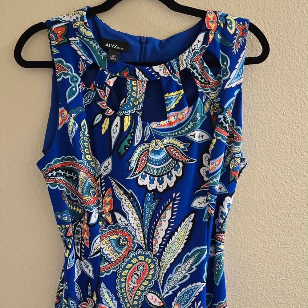 Blue Paisley Sleeveless Top